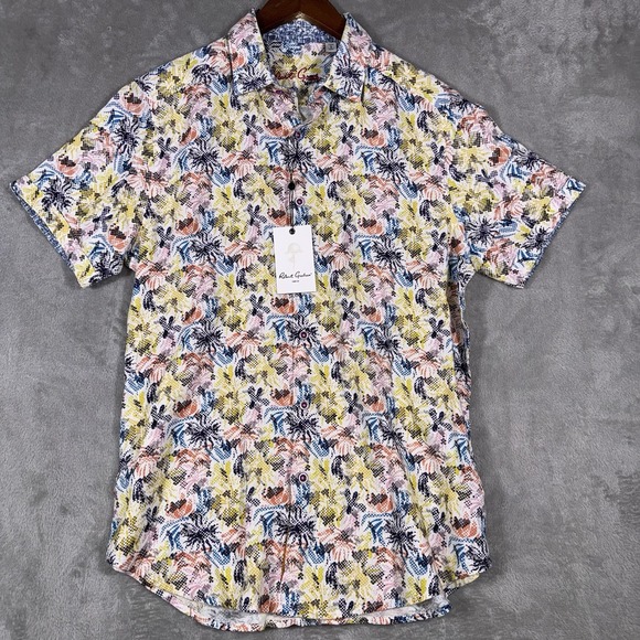Robert Graham Other - Robert Graham Linen Blend Men's Small Multicolor Short‎ Sleeve Classic